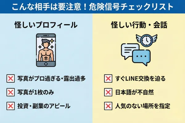 【要注意】アプリにいる「危険な人物・業者」の特徴と見分け方