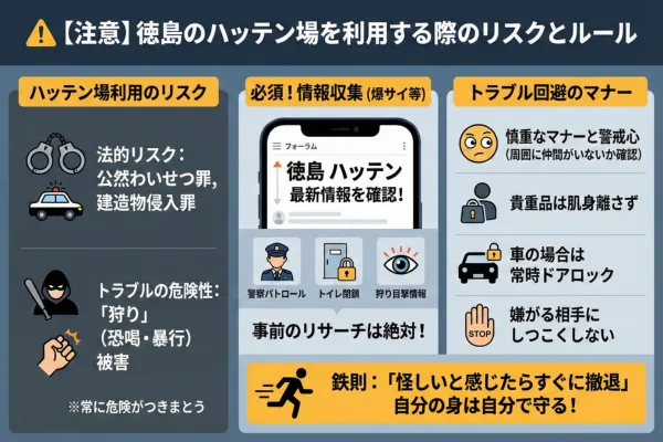 【注意】徳島のハッテン場を利用する際のリスクとルール