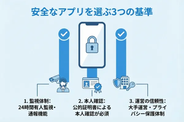 安全性が高いゲイアプリを選ぶための3つの基準
