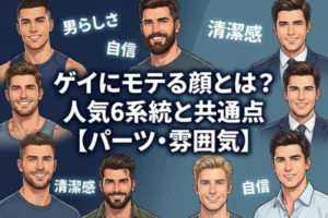ゲイにモテる顔とは？人気のある6つの系統と共通する特徴【パーツ・雰囲気】