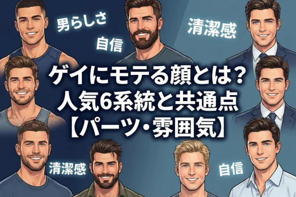 ゲイにモテる顔とは?人気のある6つの系統と共通する特徴【パーツ・雰囲気】
